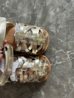 Giày sơ sinh sandal đan chéo bé gái Next baby màu gold 11.5cm (12 đến 18 tháng) Next baby - Ảnh 5