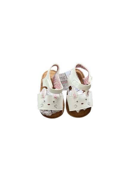 Giày sơ sinh sandal đan thỏ bé gái Next baby màu trắng 10.5cm (6 đến 12 tháng) Next baby