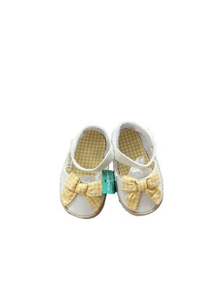 Giày sơ sinh búp bê sandal nơ to bé gái Monsoon children màu vàng 11cm (6 đến 12 tháng) Monsoon