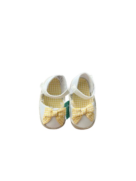 Giày sơ sinh búp bê sandal nơ to bé gái Monsoon children màu vàng 11.5cm (12 đến 18 tháng) Monsoon