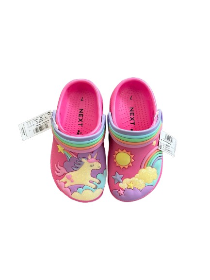 Dép bé gái Next baby màu hồng hoạ tiết unicorn 14.6cm (2 đến 3 tuổi) Next baby