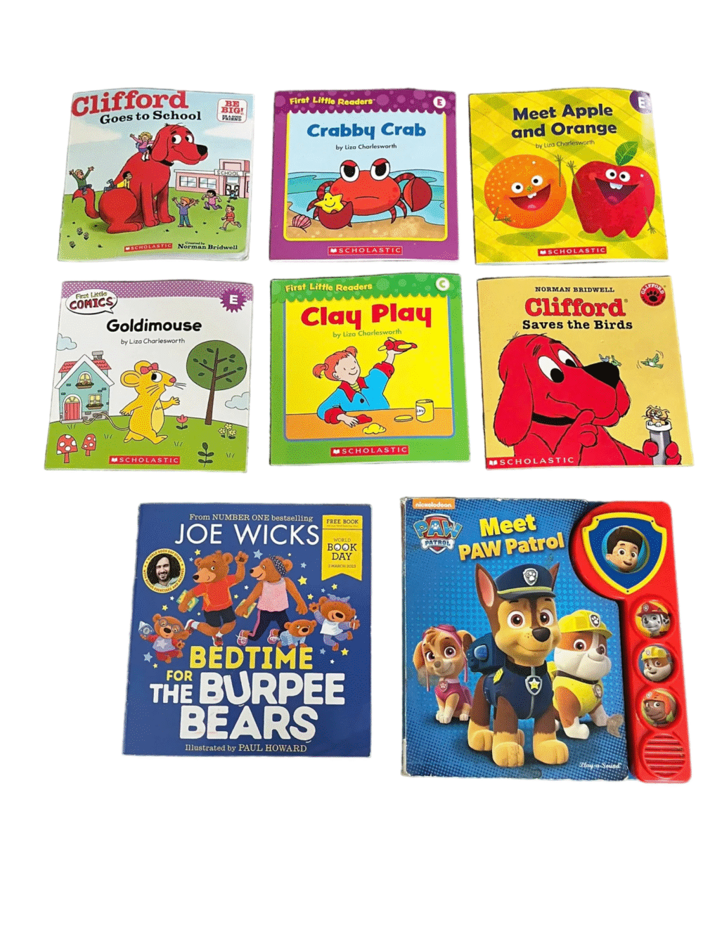 Set 8 quyển sách tiếng anh bé (kèm 1 sách có nhạc)