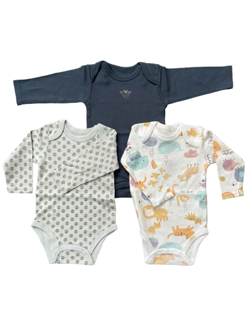 Set 3 bodysuit dài tay cho bé gái 3 đến 6 tháng