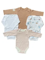 Set 4 bodysuit dài tay cho bé 6 đến 9 tháng