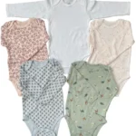 Set 5 bodysuit dài tay cho bé 12 đến 18 tháng