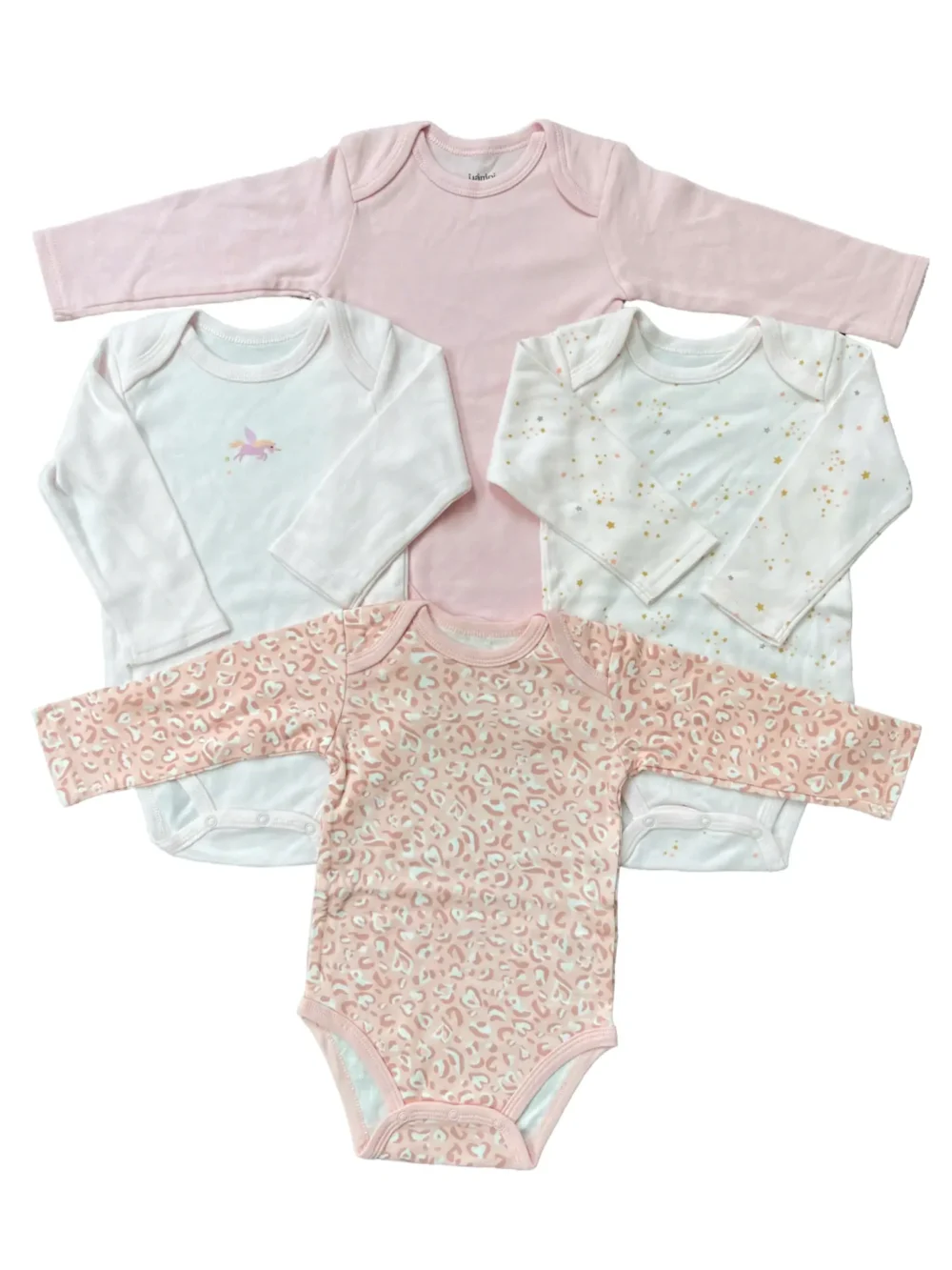 Set 4 bodysuit dài tay cho bé 9 đến 12 tháng