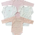 Set 4 bodysuit dài tay cho bé 9 đến 12 tháng