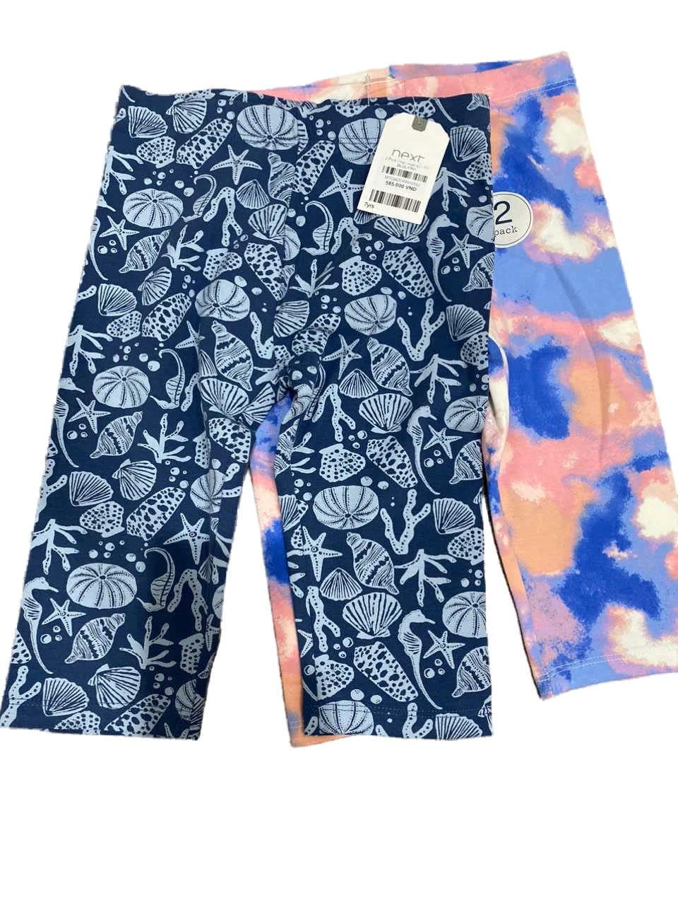 Set 2 quần lửng bé gái vỏ xò Navy Next baby 7 tuổi Next baby