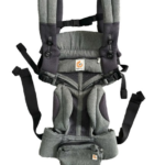 Địu Ergo baby Omni 360 cool air mesh màu xám đậm phối đen