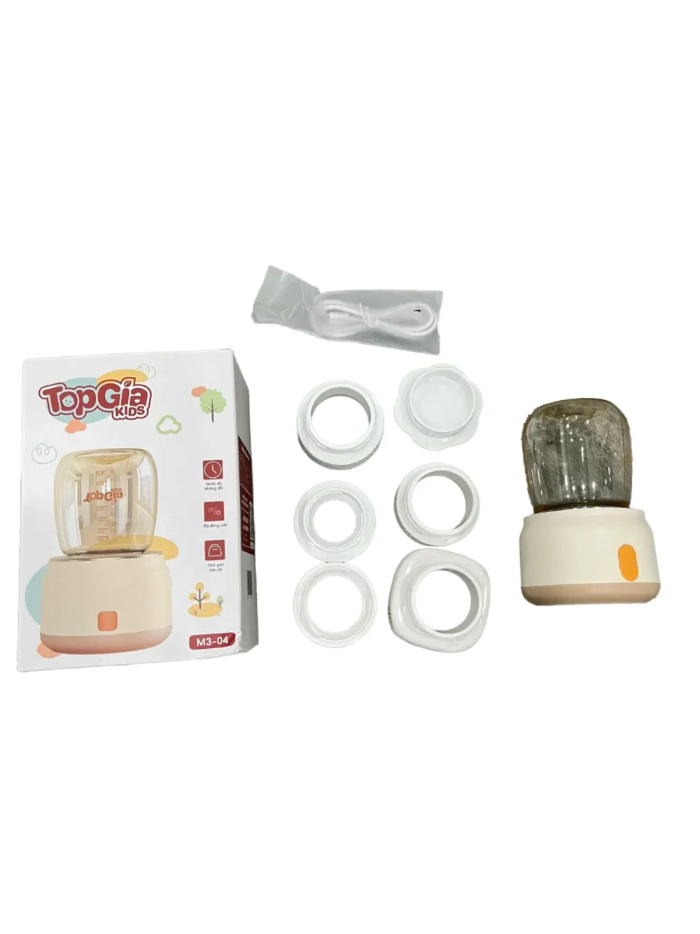 Máy hâm sữa di động cầm tay M3-04 Topgiakids kèm cổ nối