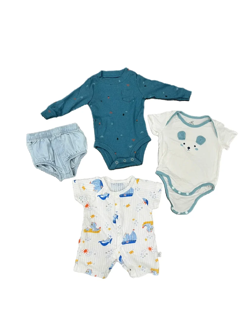 Set 4 món bé mix brand 0 đến 3 tháng carter's, la pomme, cat&jack