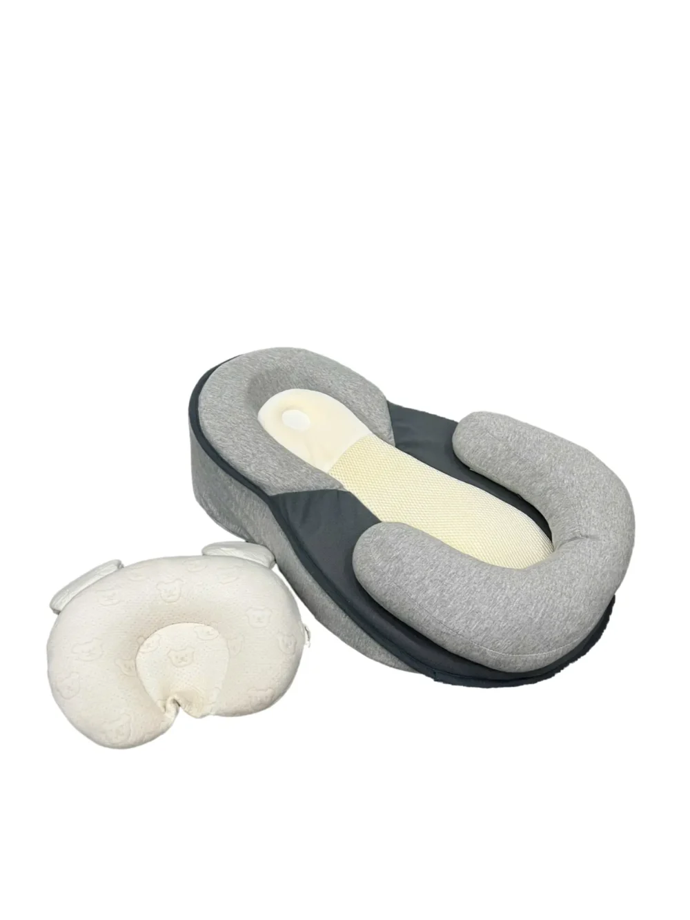 Set gối chống trào ngược & gối chống bẹt đầu cao su non cho bé