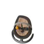 Nôi nuna leaf curv màu xám lót be kèm thanh đồ chơi 0-60kg