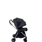 Xe đẩy Nuna triv màu xám đậm khung bạc 0-4 tuổi