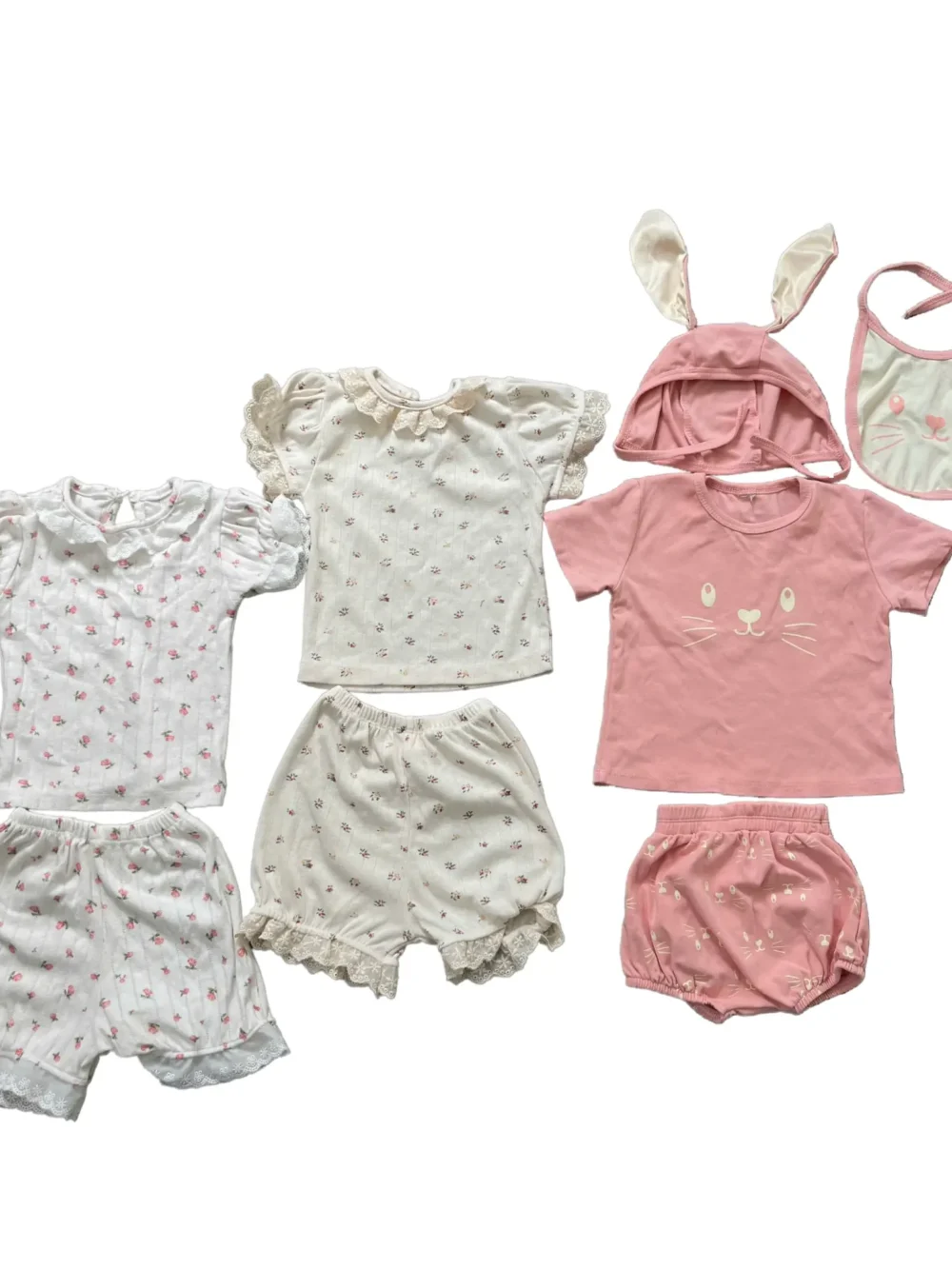 Set 3 bộ đồ bé gái 9 đến 12 tháng