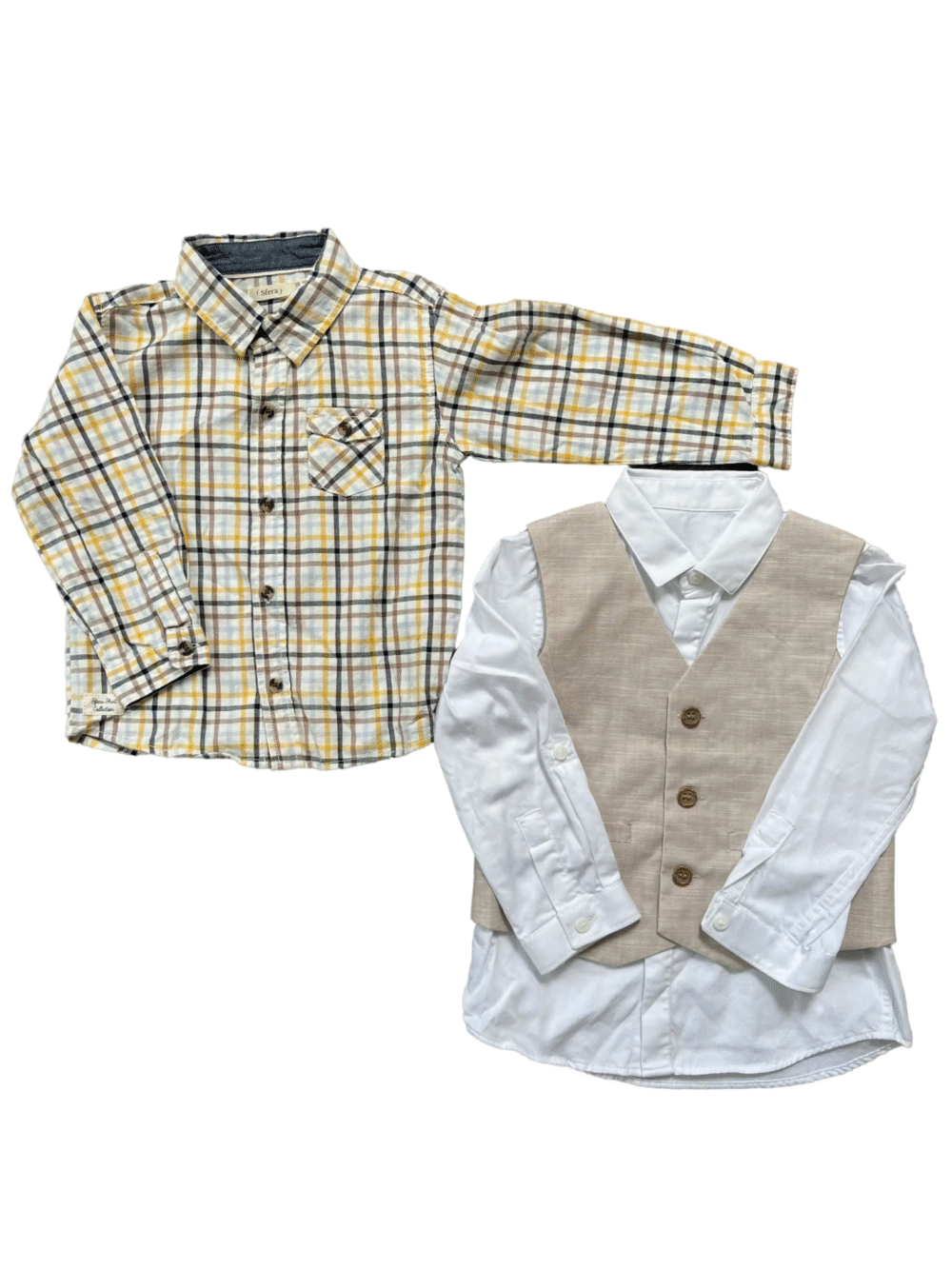 Set 2 áo sơ mi dài tay cho bé trai Mothercare & Sfera 18M