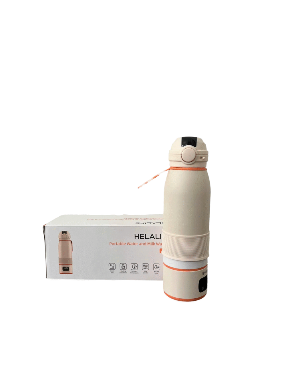 Máy hâm sữa và đun nước di động HELALIFE T6 màu trắng kem (fullbox)