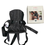 Địu Baby bjorn one cotton mix màu denim grey x cotton grey (còn box) 0-4 tuổi