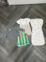 Set món đồ cho bé mix thương hiệu H&M, Giggles, Mayroyal 6 đến 9 tháng (tặng kèm nhộng Unbee) - Image 9