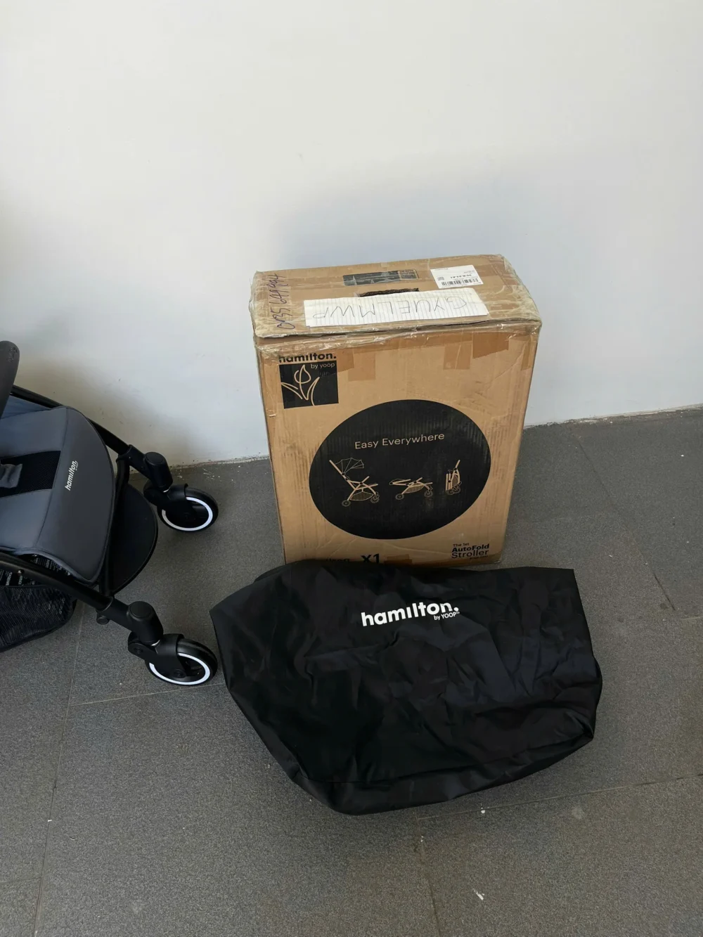 Xe đẩy Hamilton X1 plus melange màu xanh chàm Indigo blue (kèm sẵn cup holder) - Ảnh 3