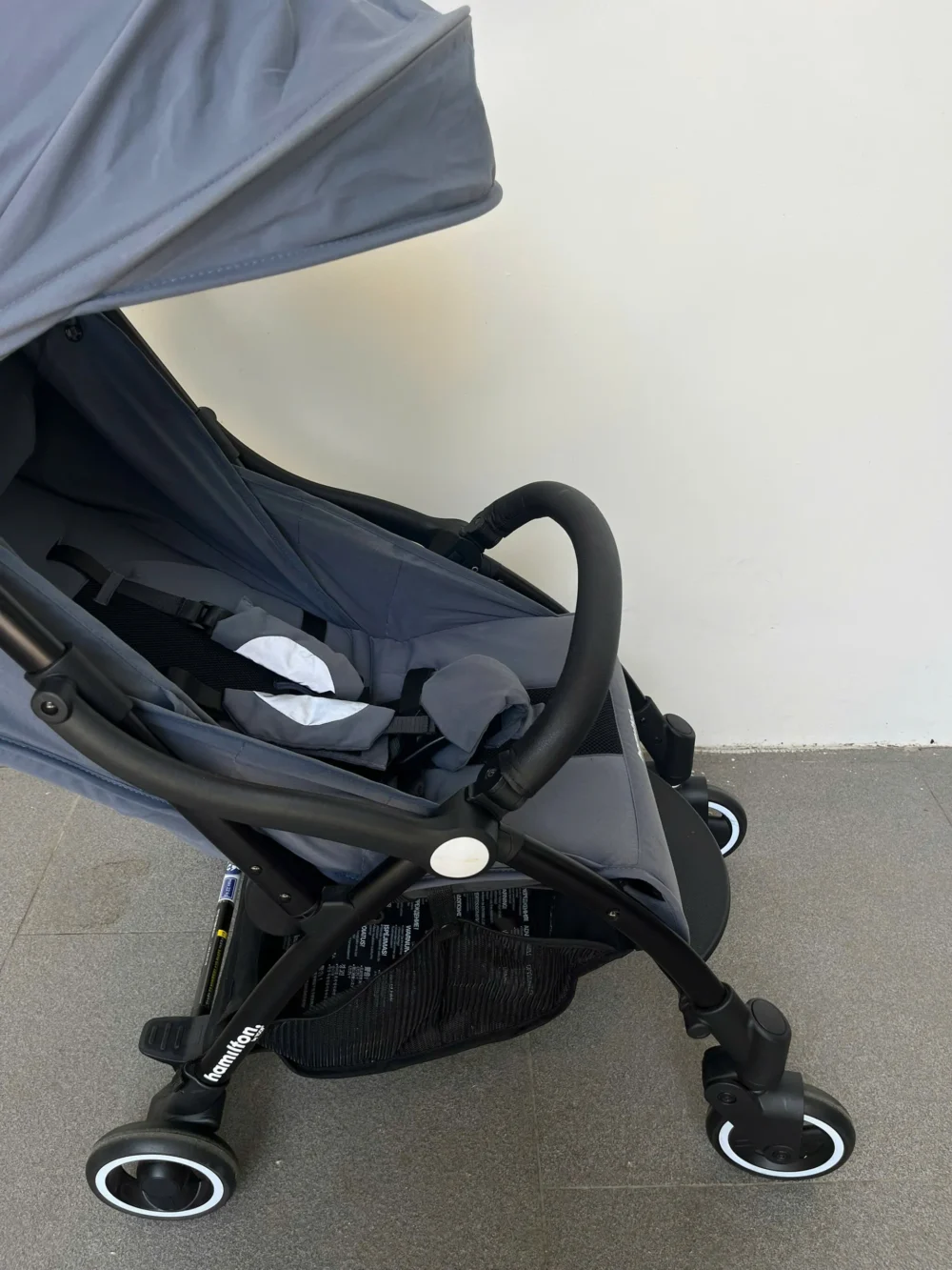 Xe đẩy Hamilton X1 plus melange màu xanh chàm Indigo blue (kèm sẵn cup holder) - Ảnh 5