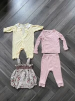 Set 3 bộ đồ bé gái sơ sinh đến 6 tháng Nous & Mochee & nobrand - Ảnh 3
