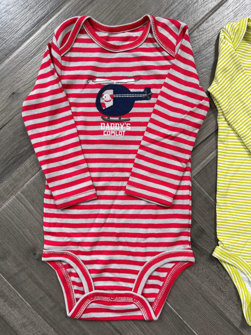 Set 3 bodysuit dài tay Simple joys by Carter's 12M - Ảnh 4