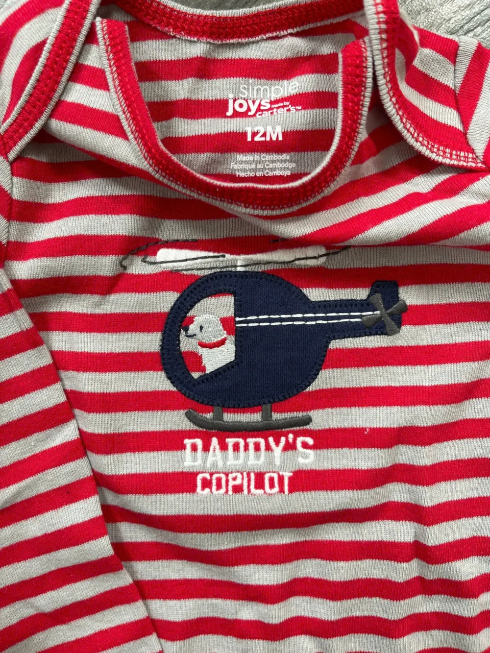 Set 3 bodysuit dài tay Simple joys by Carter's 12M - Ảnh 8