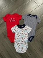 Set 3 bodysuit ngắn tay Simple joys by Carter's & Bundles 12M - Ảnh 2