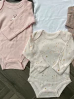 Set 4 bodysuit dài tay cho bé gái 0 đến 3 tháng - Ảnh 2