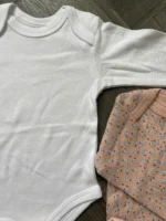 Set 4 bodysuit dài tay cho bé gái 0 đến 3 tháng - Ảnh 4