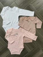 Set 4 bodysuit dài tay cho bé gái 0 đến 3 tháng - Ảnh 9