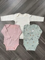 Set 3 bodysuit dài tay cho bé gái 3 đến 6 tháng - Ảnh 2