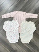 Set 3 bodysuit dài tay cho bé 6 đến 9 tháng - Ảnh 2