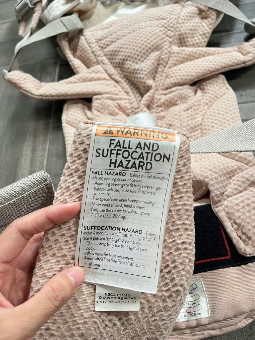 Địu Ergo baby Omni Breeze tặng kèm yếm địu (màu baby pink) 0-4 tuổi - Ảnh 6
