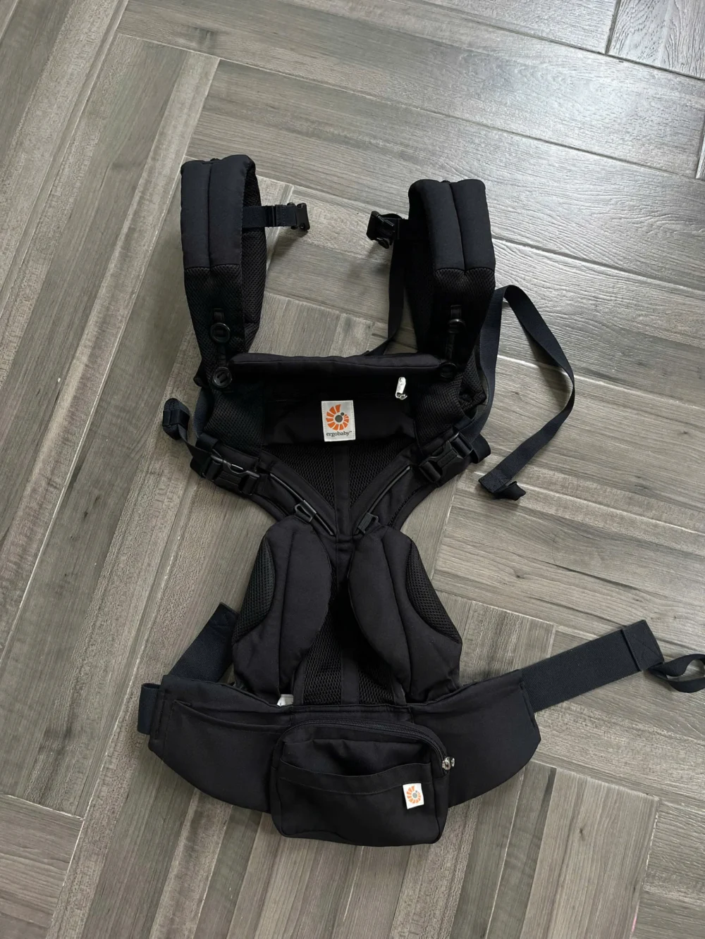 Địu Ergobaby Omni 360 cool air màu đen 0-4 tuổi - Ảnh 12