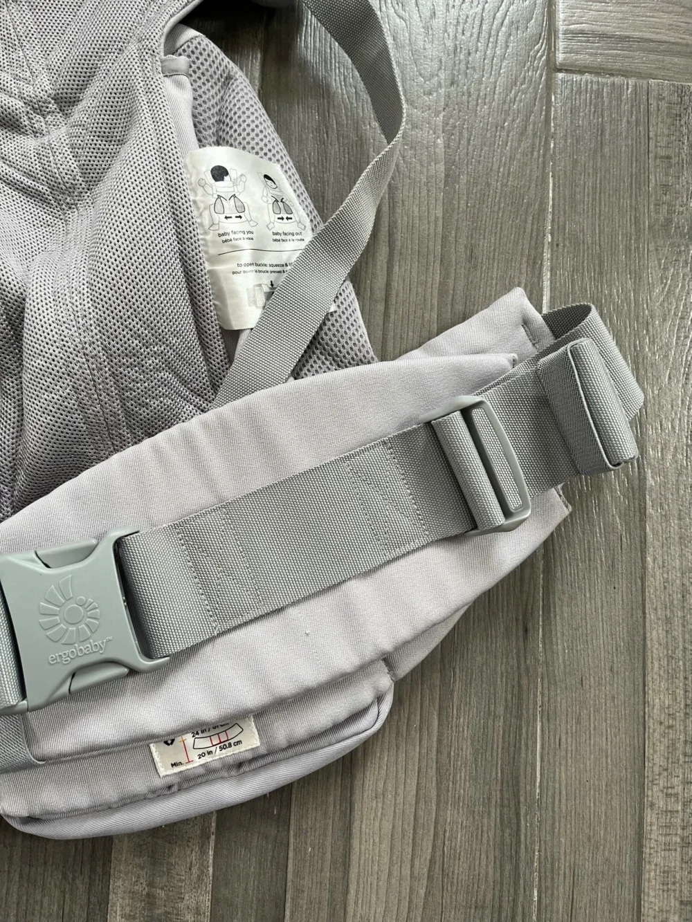 Địu Ergobaby Omni 360 cool air màu xám 0-4 tuổi - Ảnh 24