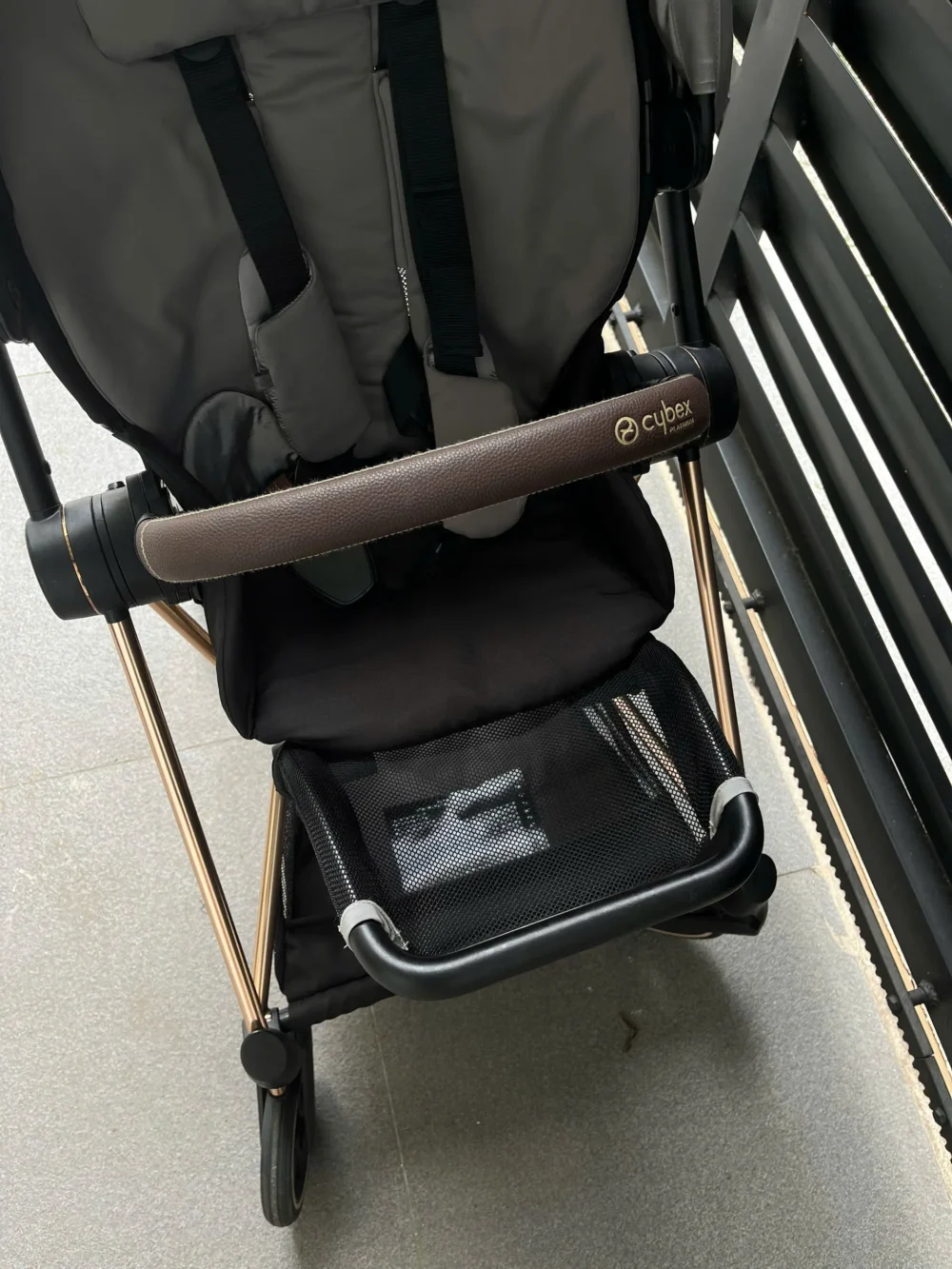 Xe đẩy Cybex mios 2 màu xám kem khung rose gold (kèm sẵn bọc tay cầm xe đẩy) 0-4 tuổi - Ảnh 3
