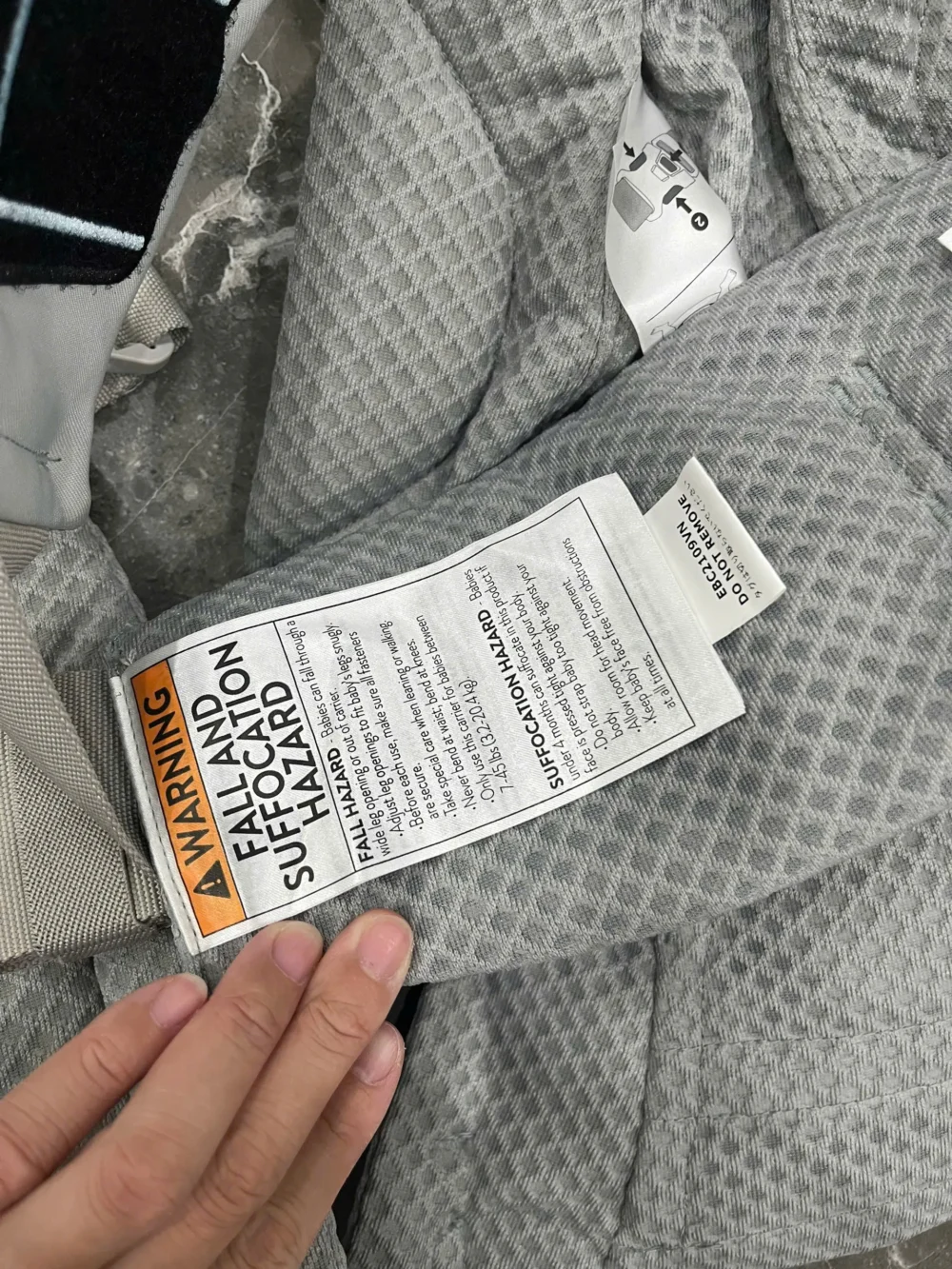 Địu Ergo baby Omni Breeze màu xám new tag fullbox - Ảnh 7