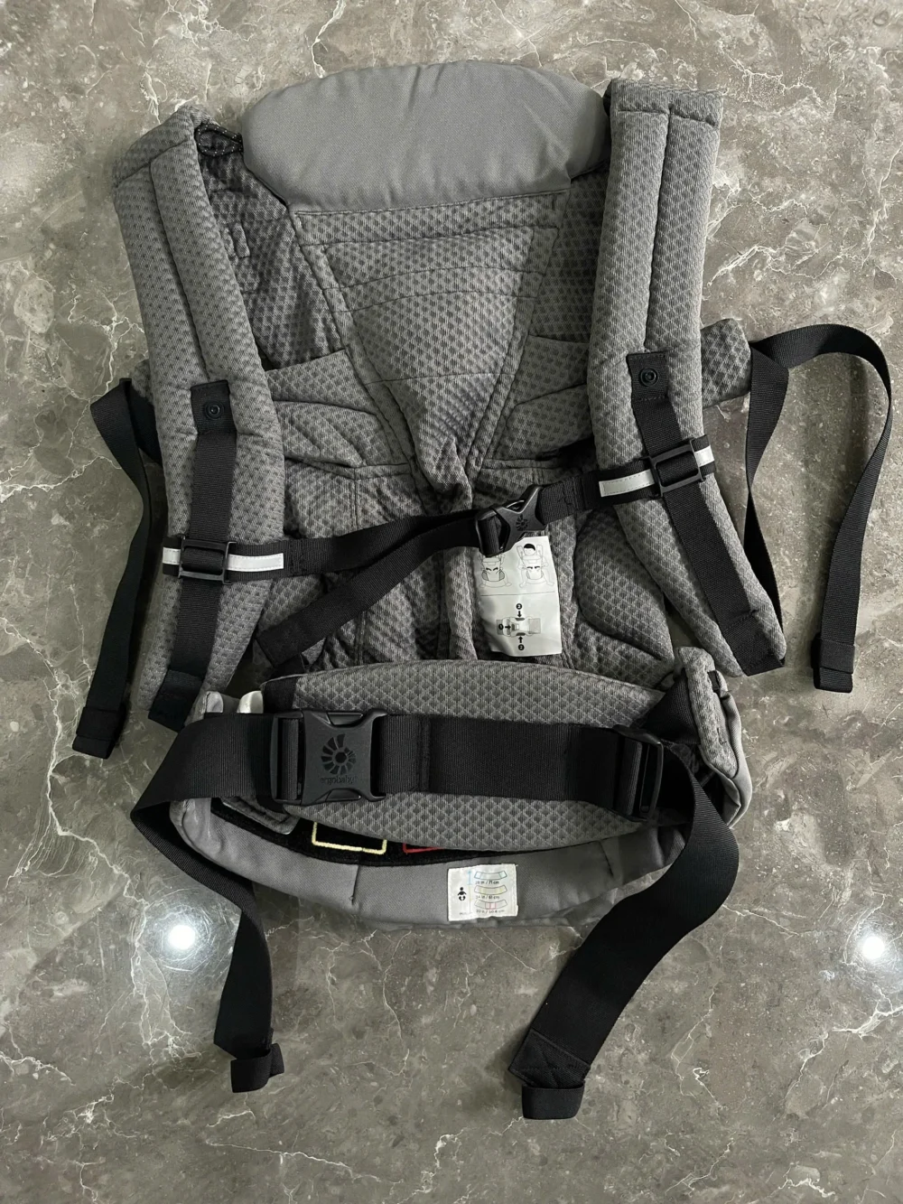 Địu Ergo baby Omni Breeze màu xám đậm (ko box) - Ảnh 11