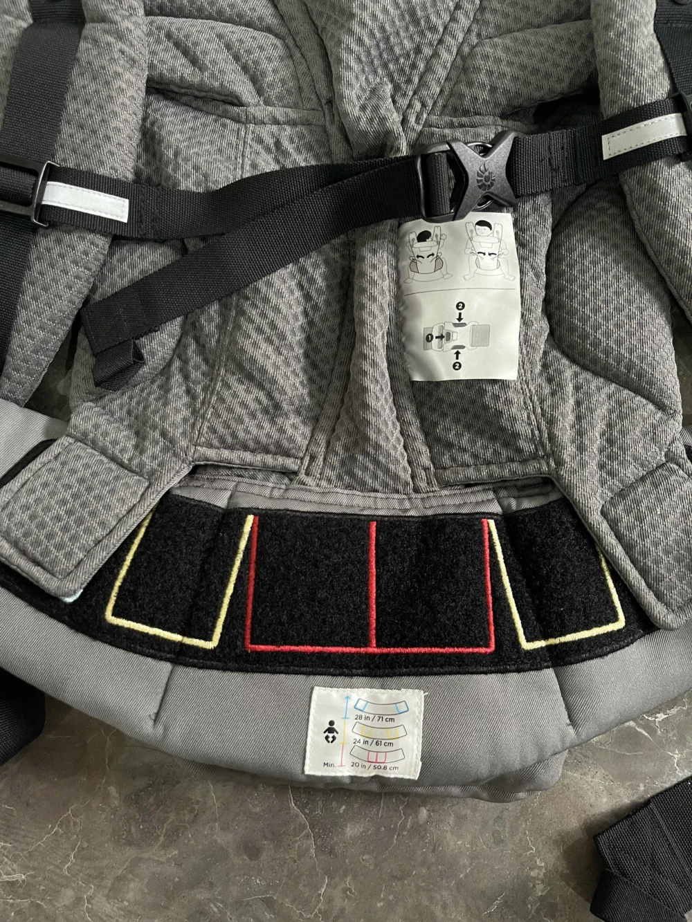 Địu Ergo baby Omni Breeze màu xám đậm (ko box) - Ảnh 24