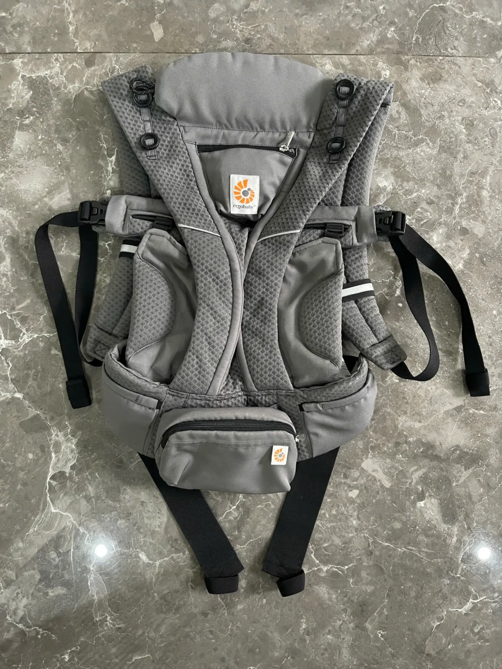 Địu Ergo baby Omni Breeze màu xám đậm (ko box) - Ảnh 4