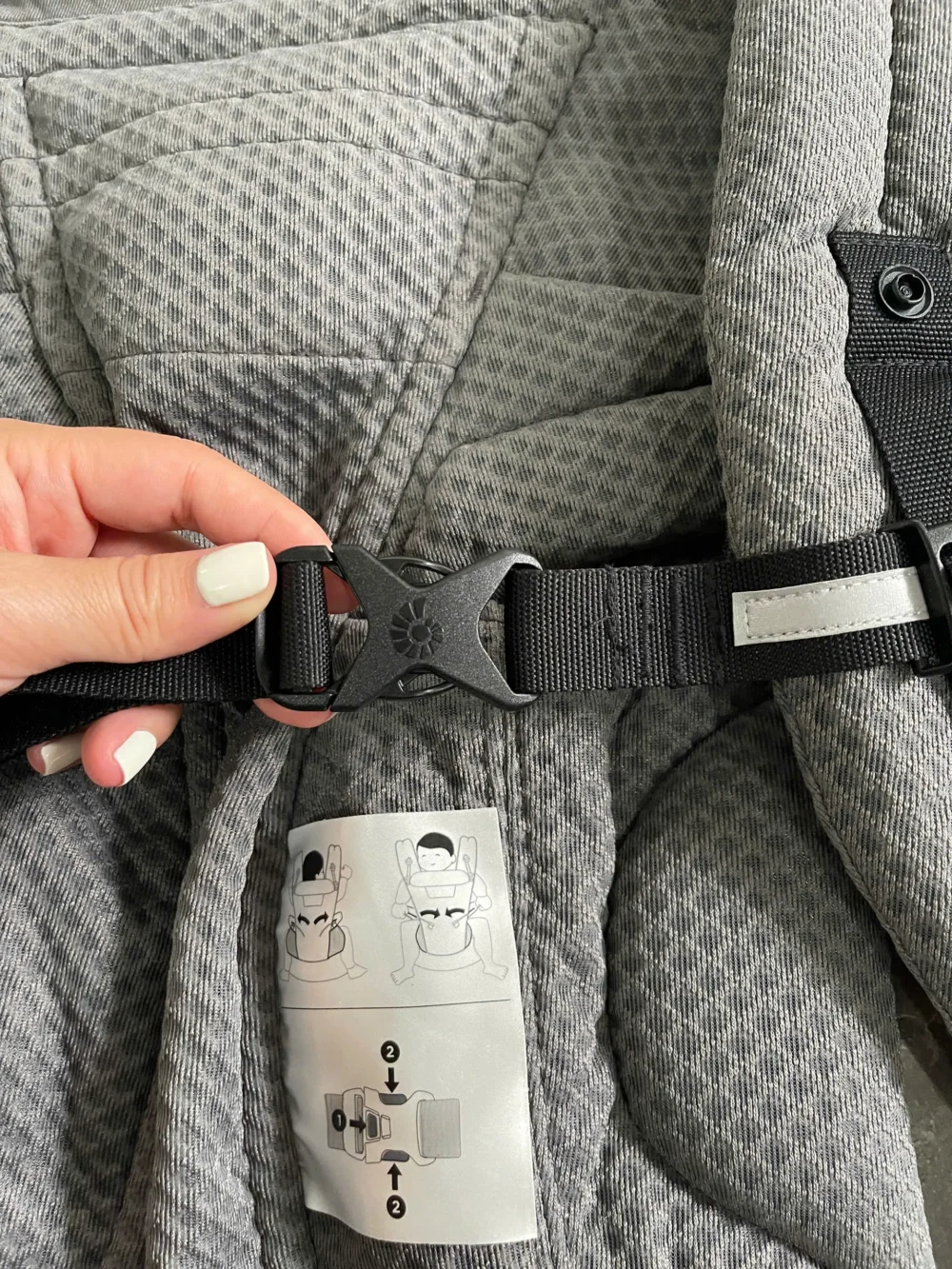 Địu Ergo baby Omni Breeze màu xám đậm (ko box) - Ảnh 6