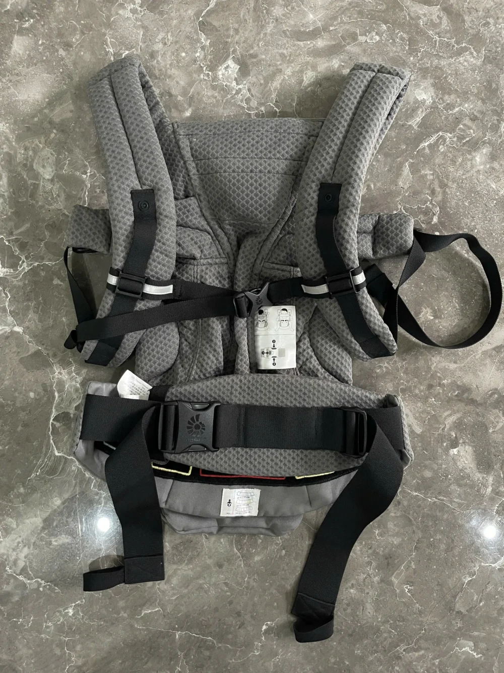 Địu Ergo baby Omni Breeze màu xám đậm (còn box) - Ảnh 16