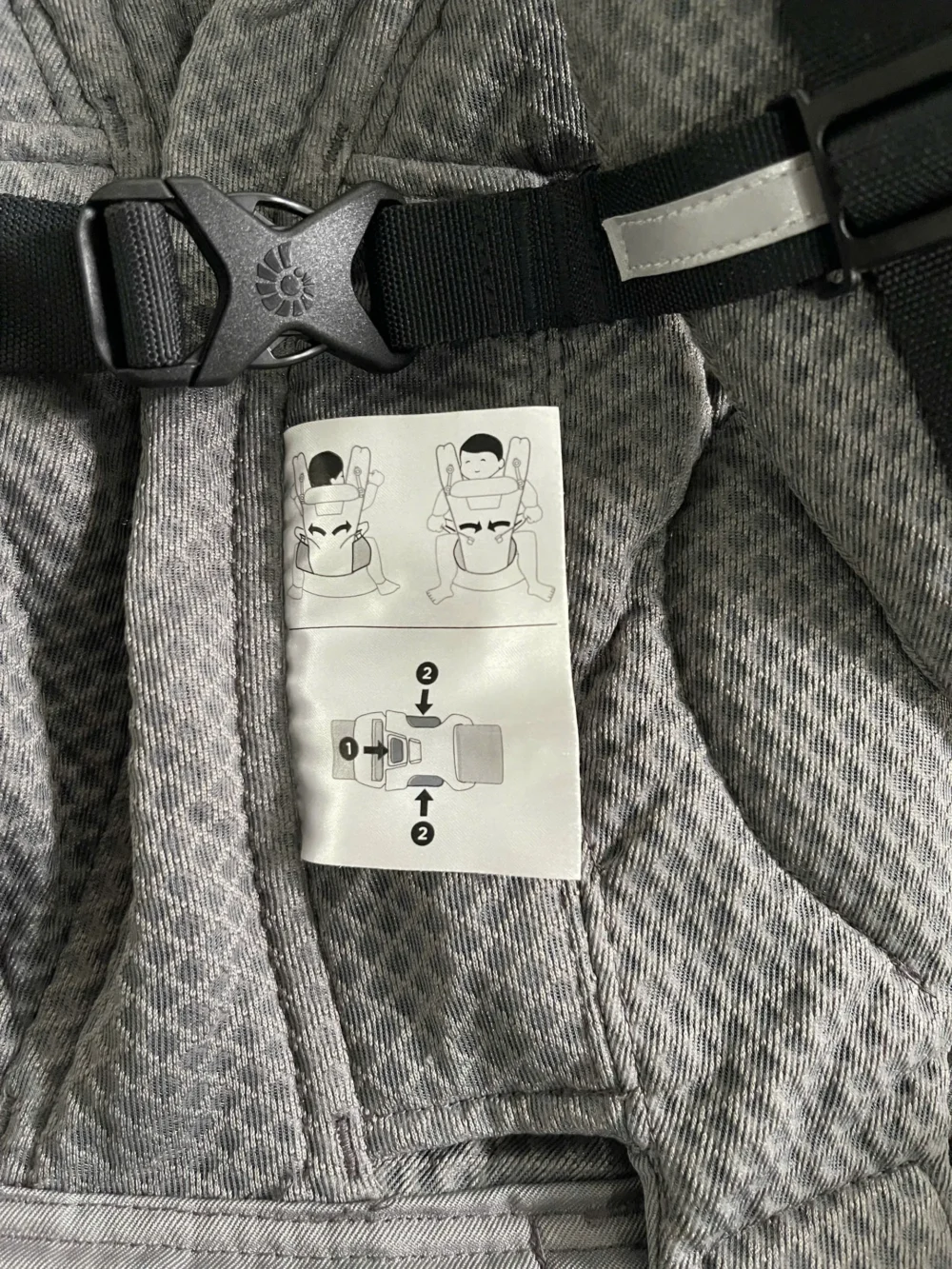 Địu Ergo baby Omni Breeze màu xám đậm (còn box) - Ảnh 18