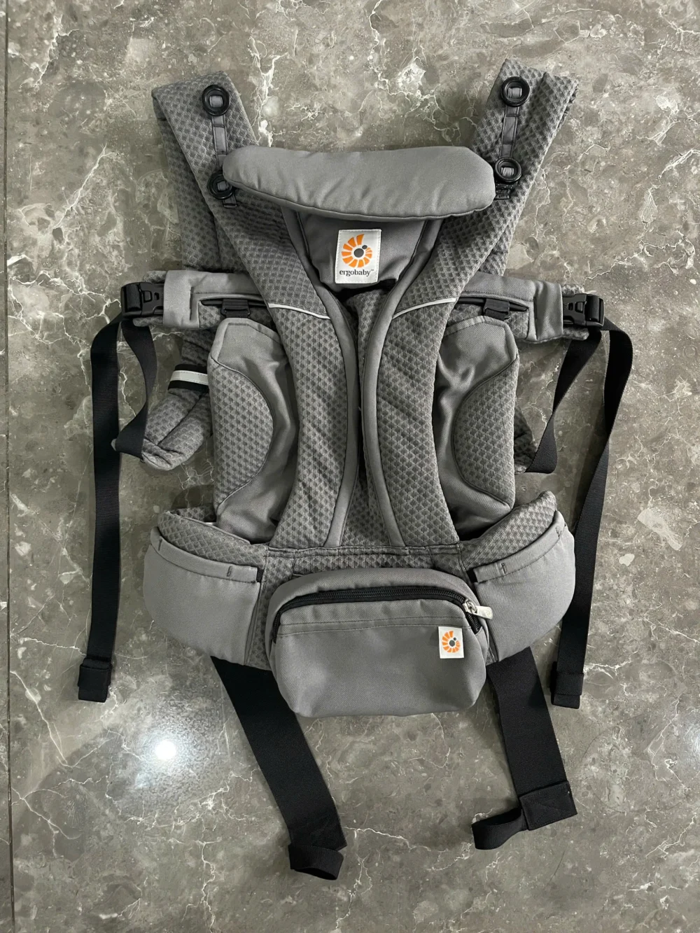 Địu Ergo baby Omni Breeze màu xám đậm (còn box) - Ảnh 26