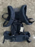 Địu Ergo baby Omni 360 cool air mesh xanh navy sọc hồng (còn box) tặng kèm yếm địu - Ảnh 5