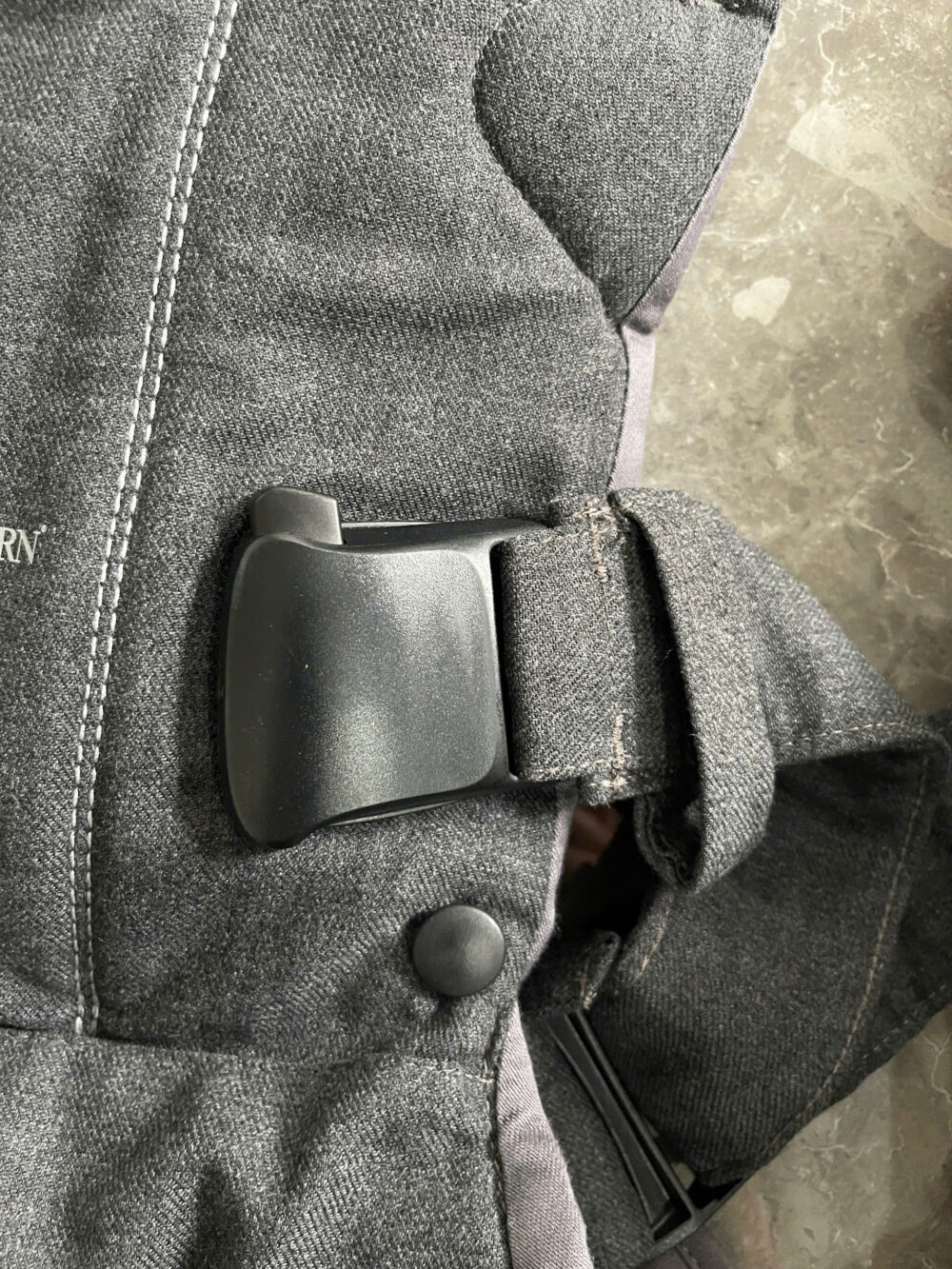 Địu Baby bjorn one cotton mix màu denim grey x cotton grey (còn box) 0-4 tuổi - Ảnh 23