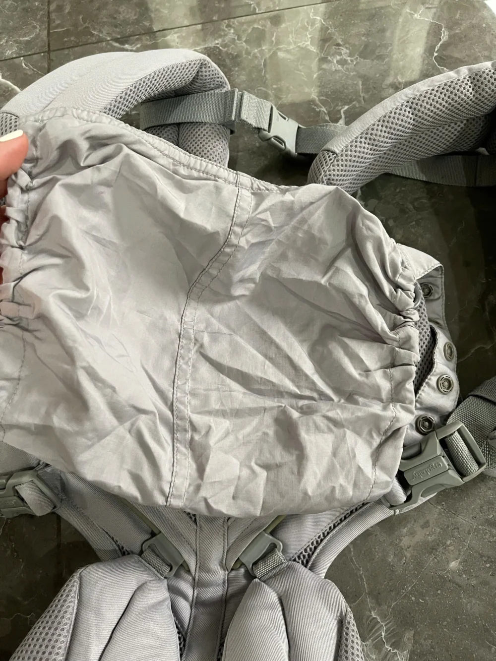 Địu Ergo baby Omni 360 cool air mesh màu xám nhạt - Ảnh 14