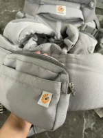 Địu Ergo baby Omni 360 cool air mesh màu xám nhạt - Ảnh 2